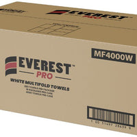 Everest Pro - White Multifold Hand Towel, Pack of 4000 - MF4000W