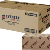 Everest Pro - White Multifold Hand Towel, Pack of 4000 - MF4000W