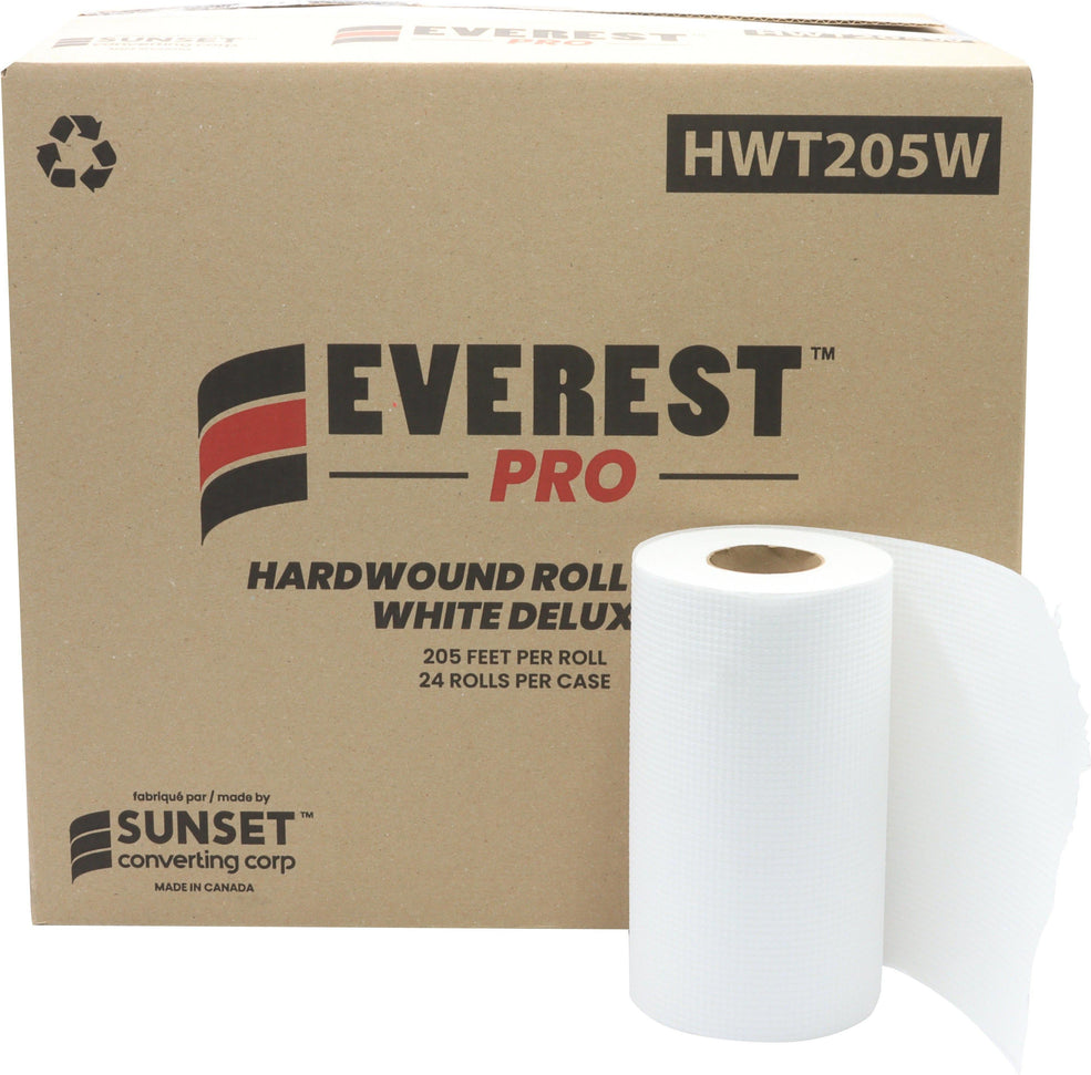 Everest Pro - White Roll Towel 205ft, 24rl/Cs - SUN205W
