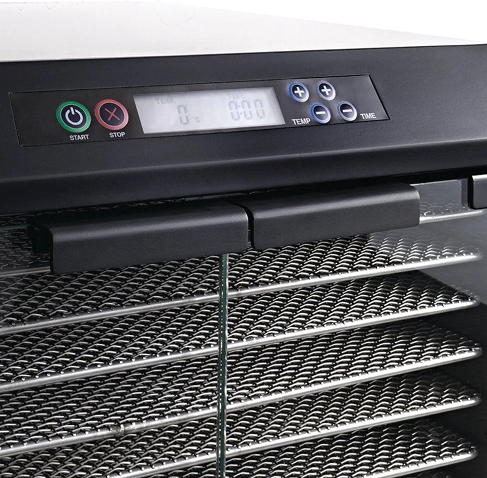 Excalibur - 10-Tray Stainless Steel Digital Food Dehydrator With Two 99-Hour Timers - EXC10EL