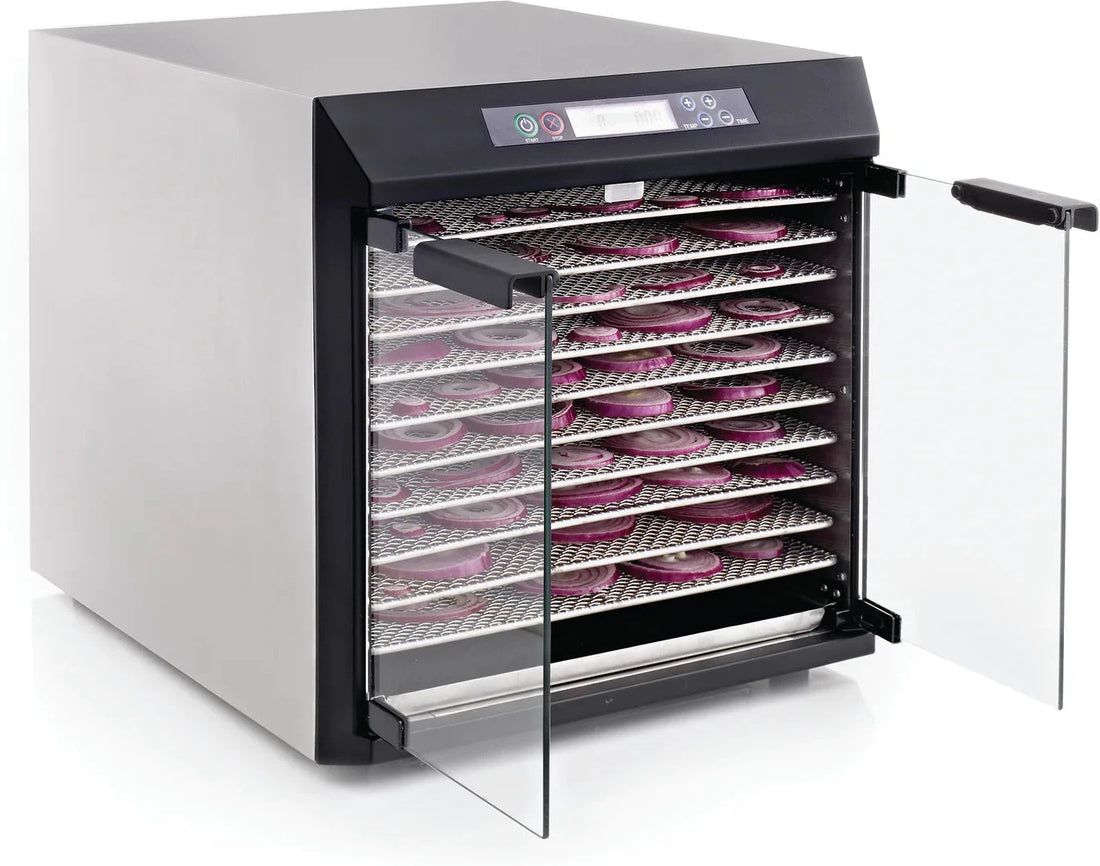 Excalibur - 10-Tray Stainless Steel Digital Food Dehydrator With Two 99-Hour Timers - EXC10EL