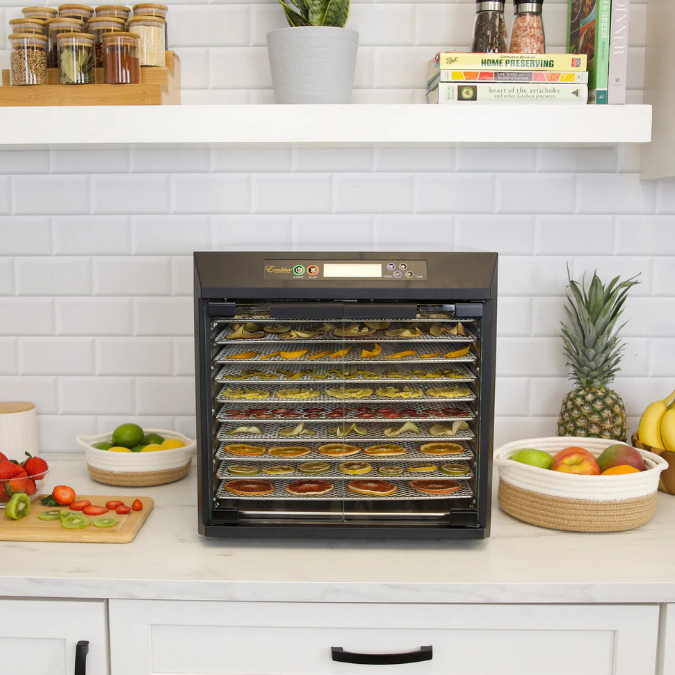 Excalibur - 10-Tray Stainless Steel Digital Food Dehydrator With Two 99-Hour Timers - EXC10EL
