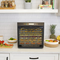 Excalibur - 10-Tray Stainless Steel Digital Food Dehydrator With Two 99-Hour Timers - EXC10EL