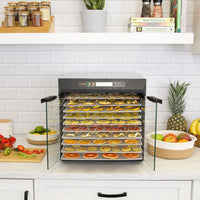 Excalibur - 10-Tray Stainless Steel Digital Food Dehydrator With Two 99-Hour Timers - EXC10EL