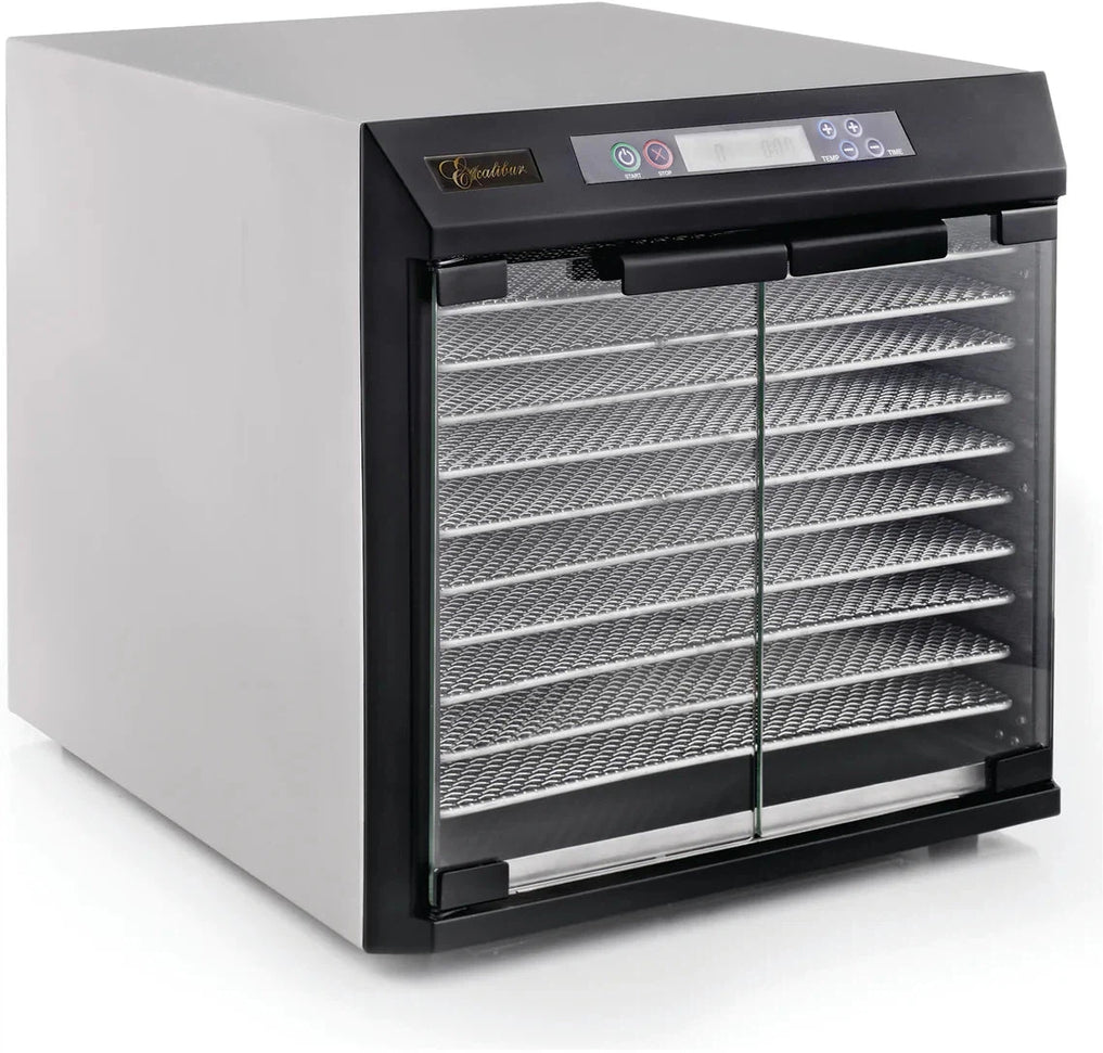 Excalibur - 10-Tray Stainless Steel Digital Food Dehydrator With Two 99-Hour Timers - EXC10EL