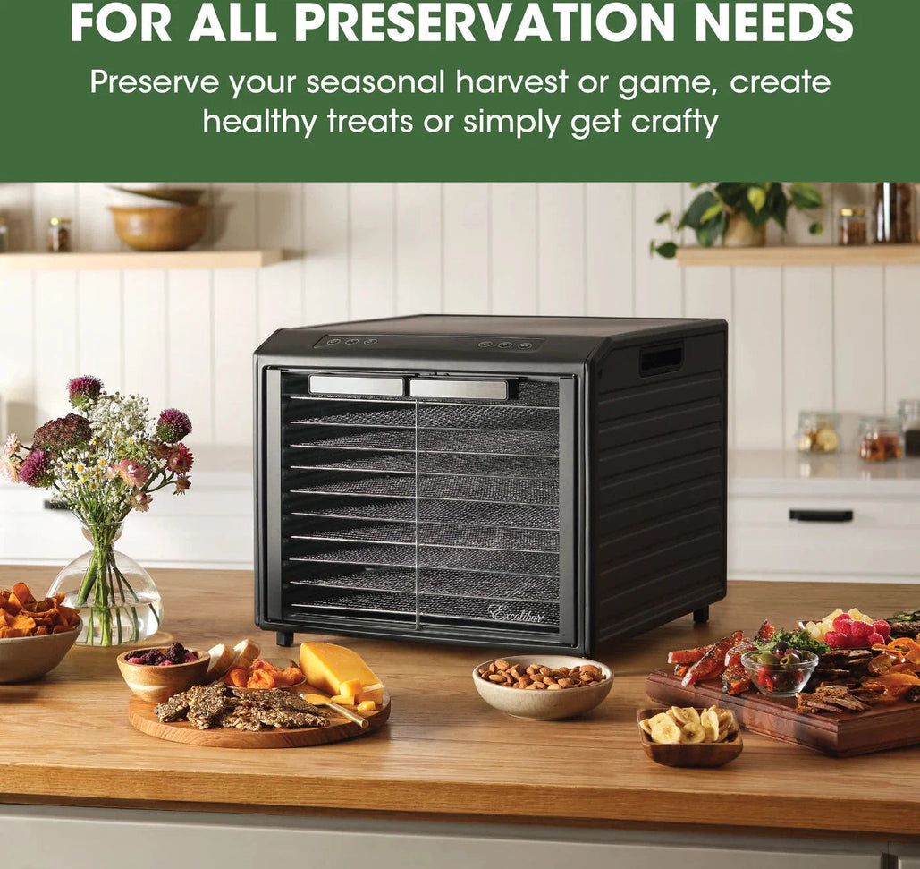 Excalibur - 10-Tray Stainless Steel Performance Digital Food Dehydrator - DH10SCSS13