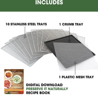 Excalibur - 10-Tray Stainless Steel Performance Digital Food Dehydrator - DH10SSSS13