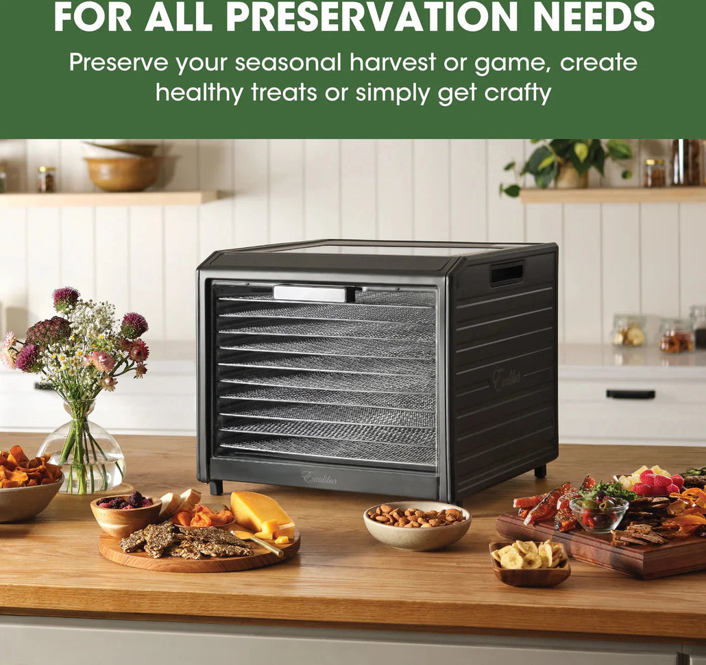 Excalibur - 10-Tray Stainless Steel Performance Digital Food Dehydrator - DH10SSSS13