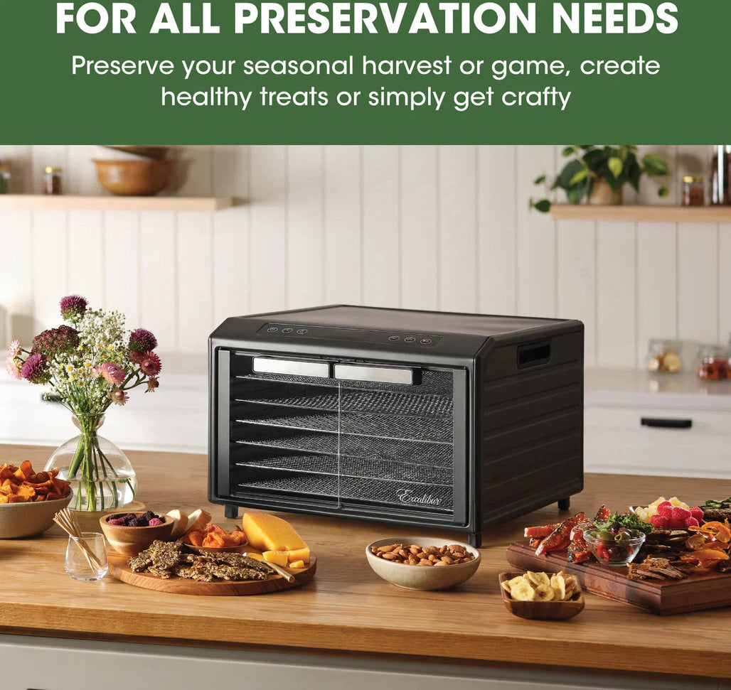 Excalibur - 6-Tray Stainless Steel Performance Digital Food Dehydrator - DH06SCSS13