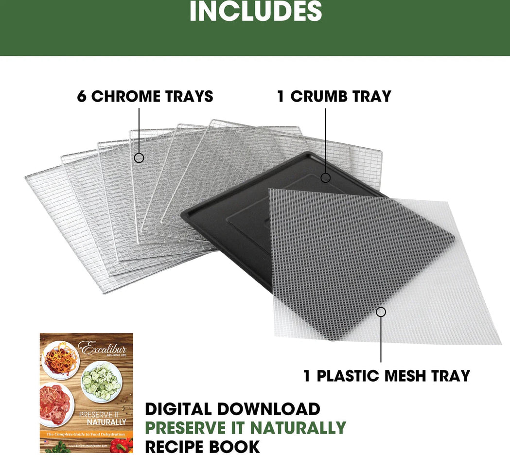 Excalibur - 6-Tray Stainless Steel Performance Digital Food Dehydrator - DH06SCSS13