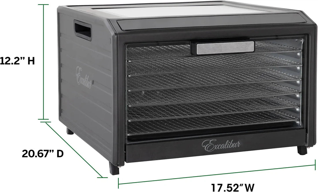 Excalibur - 6-Tray Stainless Steel Performance Digital Food Dehydrator - DH06SSSS13