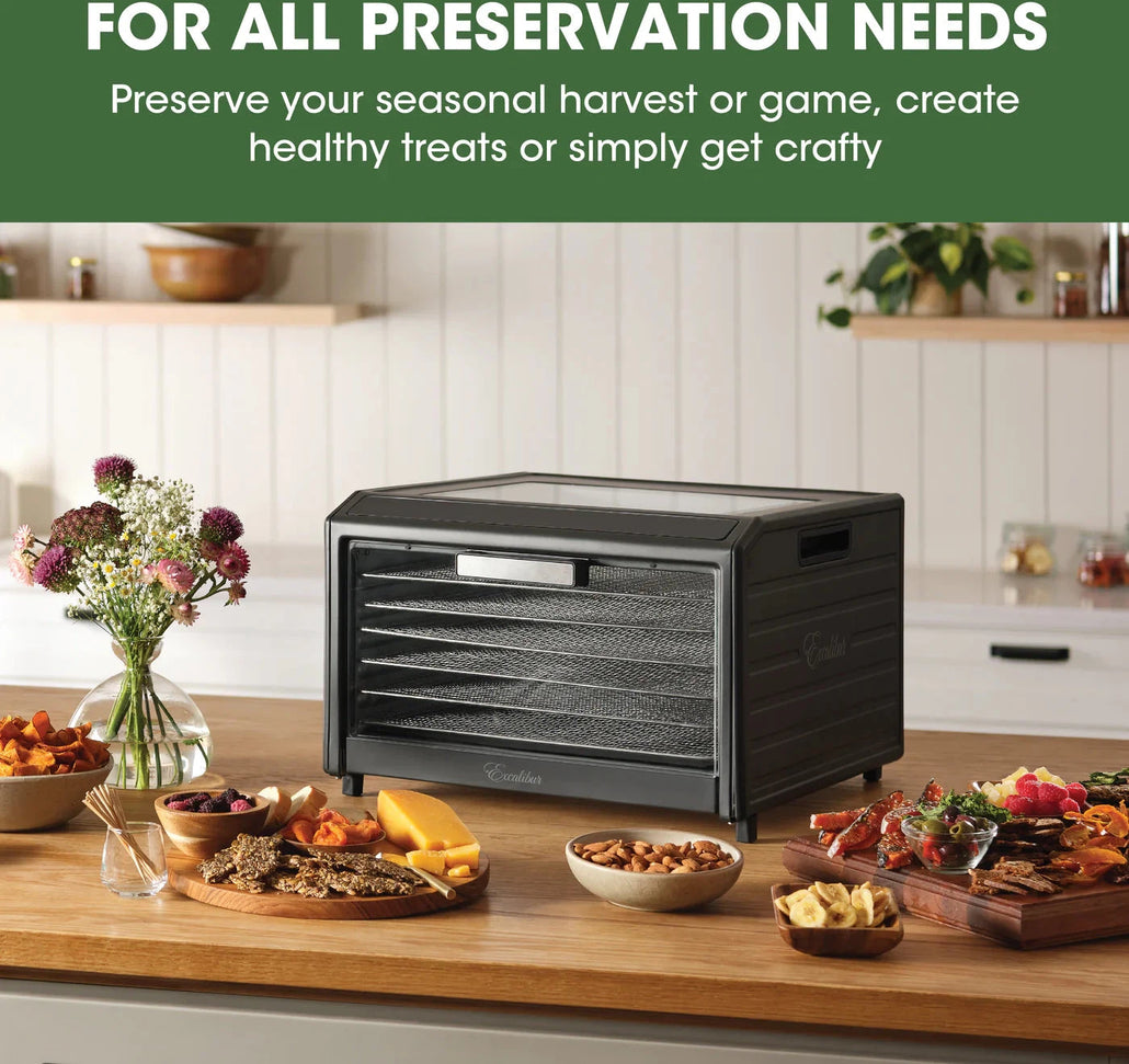 Excalibur - 6-Tray Stainless Steel Performance Digital Food Dehydrator - DH06SSSS13