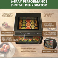 Excalibur - 6-Tray Stainless Steel Performance Digital Food Dehydrator - DH06SSSS13