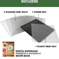 Excalibur - 6-Tray Stainless Steel Performance Digital Food Dehydrator - DH06SSSS13