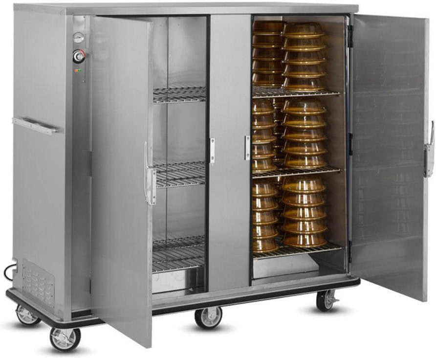 FWE - 120V 180 Plates Heated Banquet Cart with 2 Doors and 3 Shelves - A-180-2-XL (Special Order 4-6 weeks)