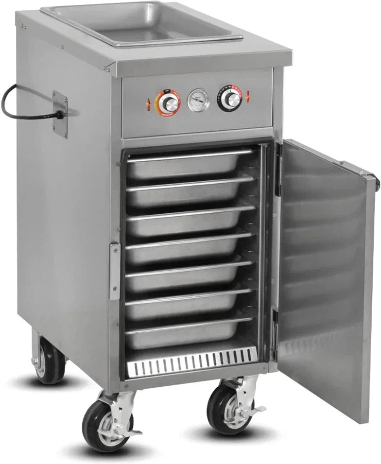 FWE - 120V 18.5" Hot Food Table with 1 Well & Enclosed Base - HLC-1W6-7H-7-DRN (Special Order 4-6 weeks)