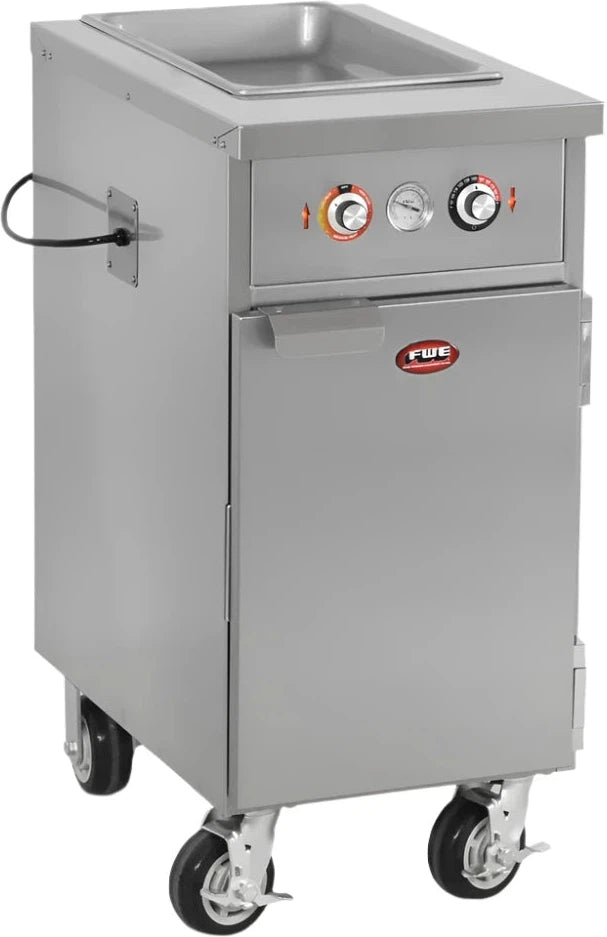 FWE - 120V 18.5" Hot Food Table with 1 Well & Enclosed Base - HLC-1W6-7H-7-DRN (Special Order 4-6 weeks)