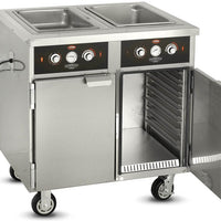 FWE - 120V 2 Deep Wells Electric Hot Food Serving Counter with Thermostatic Controls - HLC-2W6-7H-14-HWR (Special Order 4-6 weeks)