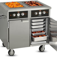 FWE - 120V 2 Deep Wells Electric Hot Food Serving Counter with Thermostatic Controls - HLC-2W6-7H-14-HWR (Special Order 4-6 weeks)