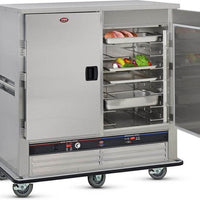 FWE - 120V 3/4 Height Dual Zone Refrigerated Heated Holding Cabinet with 2 Solid Door and 14 Pans - UHRS-7-7 (Special Order 4-6 weeks)