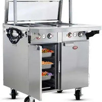 FWE - 120V 35" Handy Line Serving Cabinet with 2 Wells - HLC-2W6-7H-14-DRN (Special Order 4-6 weeks)