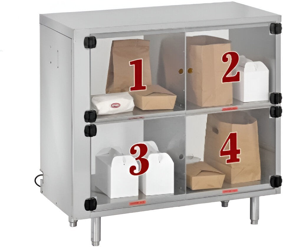 FWE - 120V 38.75" Heated Holding Shelf With 4 Cubbies - HHS-214-1818-4C (Special Order 4-6 weeks)