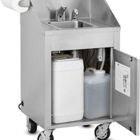 FWE - 120V 44.25" Hot Water Portable Sink with 6"Deep Bowl - HS-24 (Special Order 4-6 weeks)