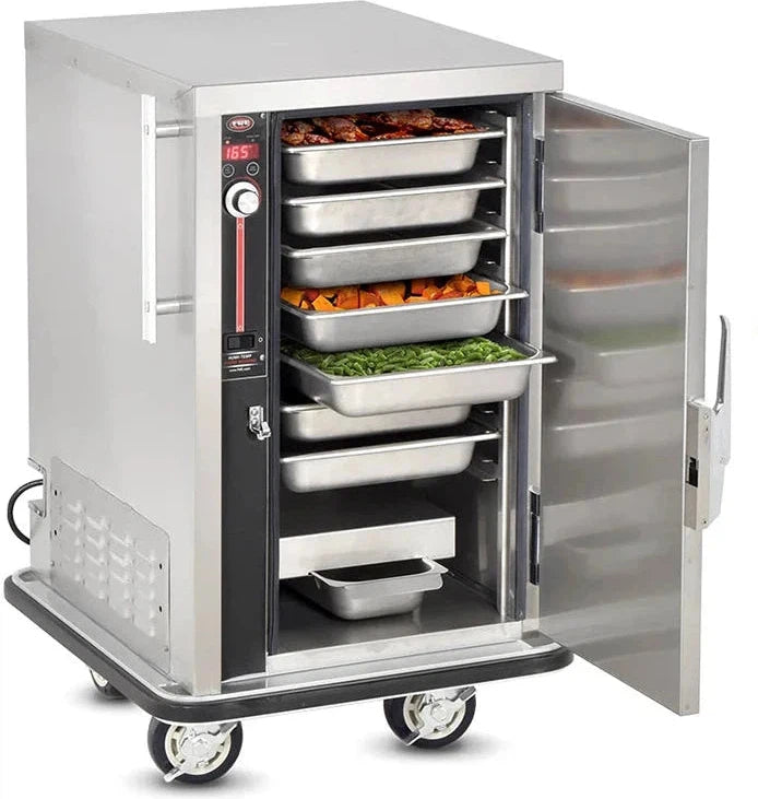 FWE - 120V, 8 Pans Capacity with 2.6" Fixed Spacing Half Height Insulated Mobile Heated Cabinet - PS-1220-8 (Special Order 4-6 weeks)
