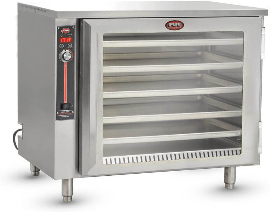 FWE - 120V Countertop Insulated Heated Holding Cabinet with 1 Clear Door and 5 Pans Capacity - HLC-SL1826-5 (Special Order 4-6 weeks)