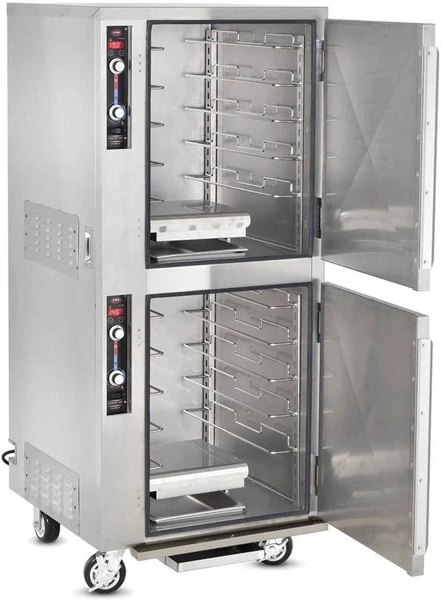 FWE - 120V Full Height Insulated Mobile Heated Cabinet with Split Cavity and 10 Pan Capacity - MTU-5-5 (Special Order 4-6 weeks)