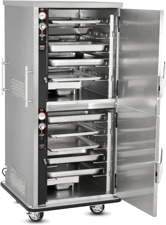 FWE - 120V Full Height Split Cavity Insulated Mobile Heated Cabinet with 10 Pans Capacity and Humi Temperature System - UHS-5-5 (Special Order 4-6 weeks)