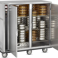FWE - 120V Holds (120) 12" Covered Plate Capacity Heated Banquet Cabinet with Double Doors - P-120-2-XL (Special Order 4-6 weeks)