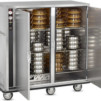 FWE - 120V Holds (180) 12" Covered Plate Capacity Heated Banquet Cabinet with Double Doors - P-180-2-XL (Special Order 4-6 weeks)