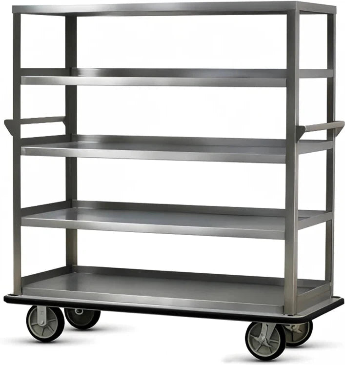FWE - 1600 lbs Capacity Stainless Raised Edges Queen Mary Cart with 6 Levels - UCU-609-62 (Special Order 4-6 weeks)