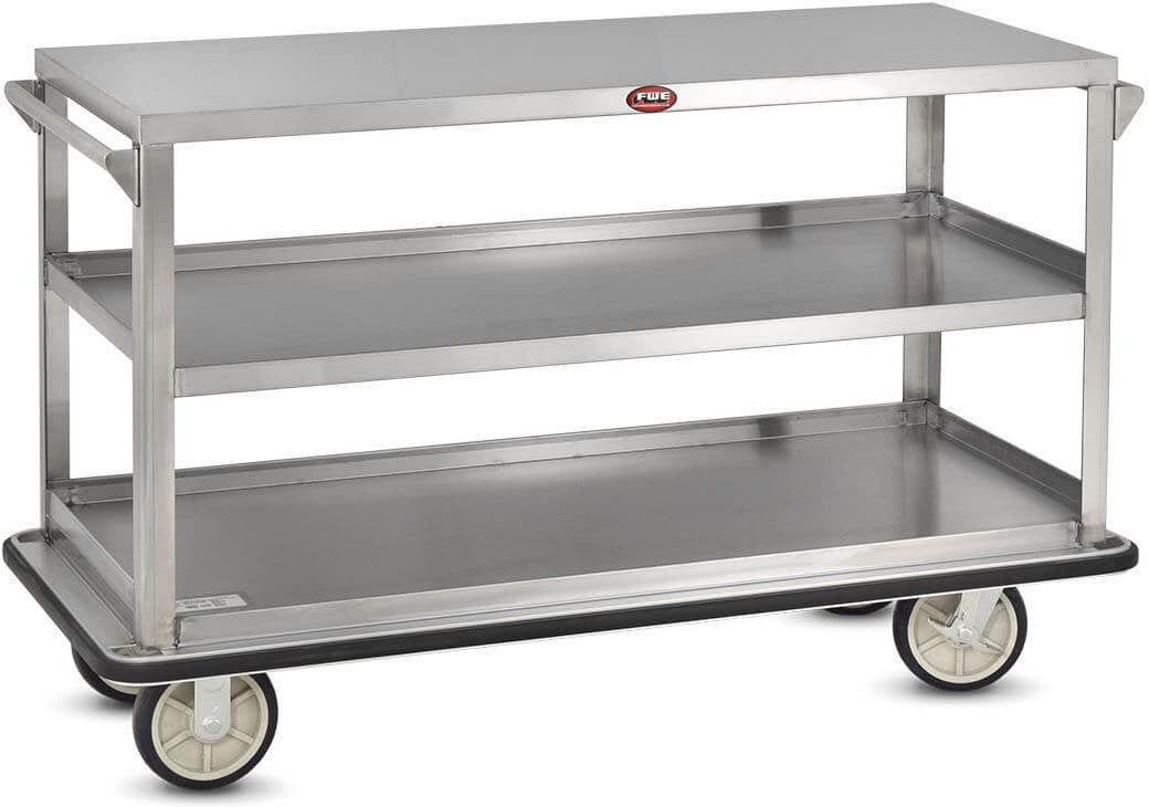 FWE - 1600 lbs Capacity Stainless Steel Queen Mary Cart with 17" Spacing 4 Levels, Also Edges Down - UC-417-62 (Special Order 4-6 weeks)