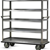 FWE - 1600 lbs Capacity Stainless Steel Queen Mary Cart with 5 Levels and 12" Spacing, Also Raised Edges - UCU-512-62 (Special Order 4-6 weeks)