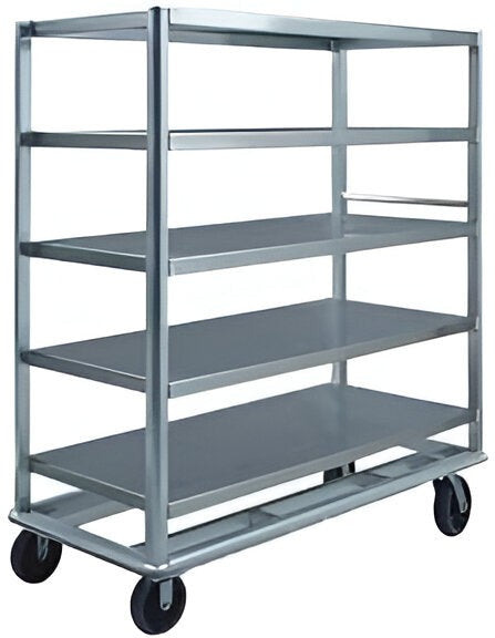 FWE - 2000 lbs Capacity, Aluminum Queen Mary Cart with 5 Levels and Flat Up Edges - UCU-60-512AL (Special Order 4-6 weeks)