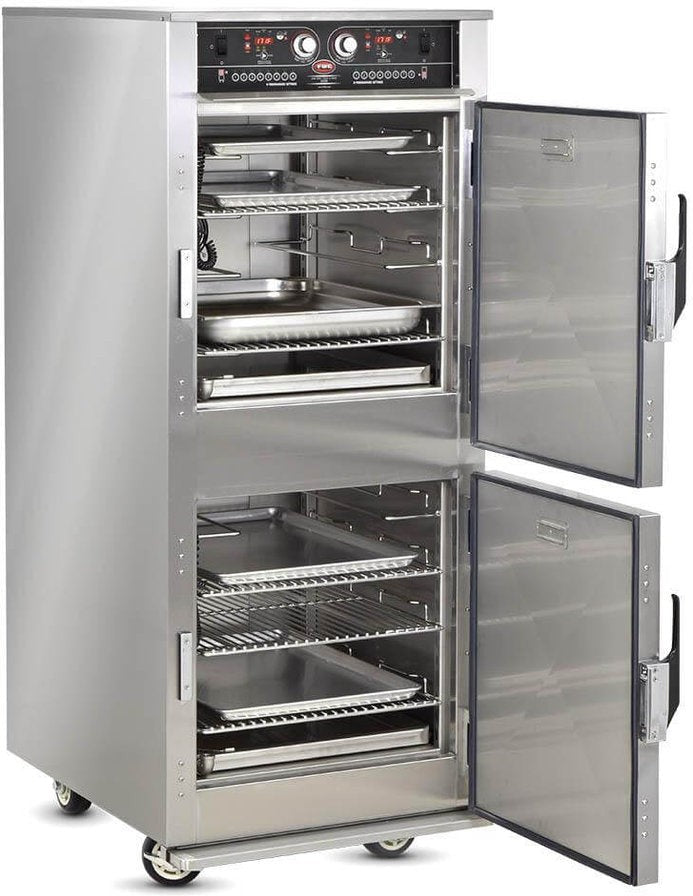FWE - 208V Low Temperature Split Cavity Cook & Hold Cabinet with 8 Pans Capacity - LCH-6-6-G2 (Special Order 4-6 weeks)