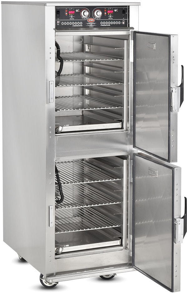 FWE - 208V Split Cavity Low Temp Cook & Hold Cabinet with 14 Pans Capacity - LCH-1826-7-7-G2 (Special Order 4-6 weeks)