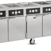FWE - 220-240V 5 Deep Wells Electric Hot Food Serving Counter with Thermostatic Controls - HLC-5W6-7H-35-HWR (Special Order 4-6 weeks)