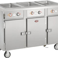 FWE - 220-240V 51" Handy Line Serving Cabinet with 3 Wells - HLC-3W6-7H-21-DRN (Special Order 4-6 weeks)