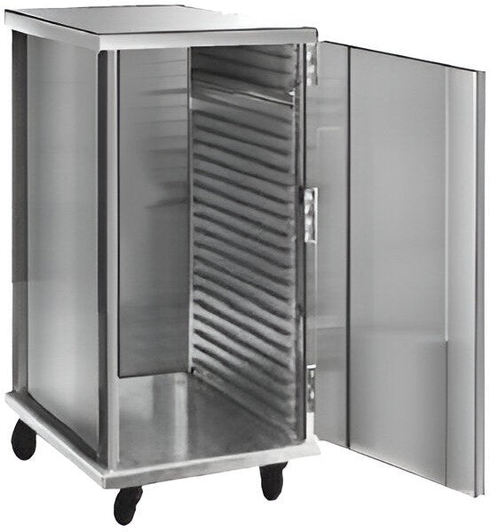 FWE - 24 Pan Aluminum Bun / Food Pan Enclosed Transport Cabinet with 1.5" Bottom Load Slides - ETC-1826-15-24-AL (Special Order 4-6 weeks)