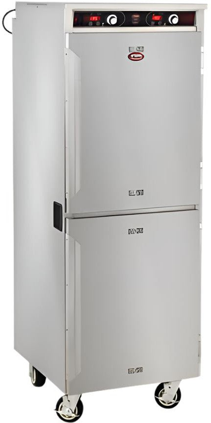 FWE - 56" Full Height Insulated Mobile Heated Cabinet with Double Compartment Split Cavity - HLC-2127-6-6 (Special Order 4-6 weeks)