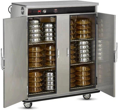FWE - 57", 120 Plates Heated Banquet Cart - BT-120-XL (Special Order 4-6 weeks)