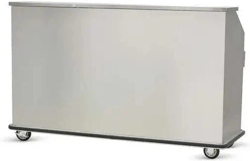 FWE - 59.5" Stainless Steel Convectional Beverage Service Mobile Bar with Shut-Off Drain - SCB-5 (Special Order 4-6 weeks)