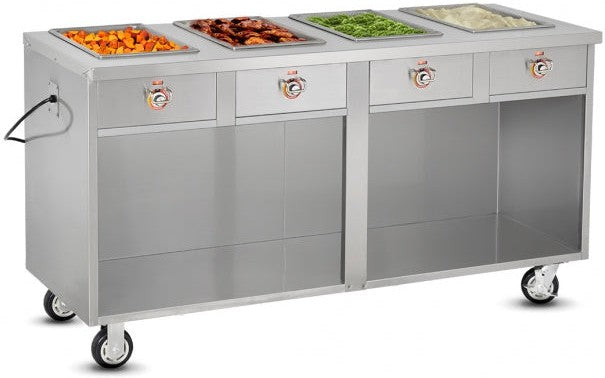 FWE - 68" Handy Line Serving Cabinet with 4 Wells - HLC-4W6-1-HWR (Special Order 4-6 weeks)