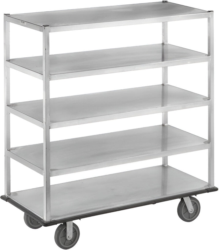 FWE - 75" Aluminum Queen Mary Cart with 5 Levels and Flat Edges - UC-72-512AL (Special Order 4-6 weeks)