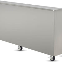 FWE - 95" Stainless Steel Convectional Beverage Service Mobile Bar with Shut-Off Drain - SCB-8 (Special Order 4-6 weeks)
