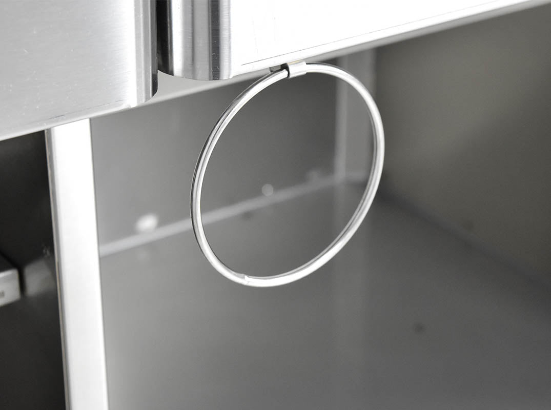 FWE - 95" Stainless Steel Convectional Beverage Service Mobile Bar with Shut-Off Drain - SCB-8 (Special Order 4-6 weeks)