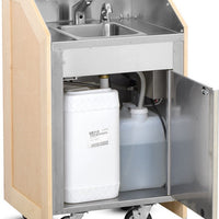 FWE - Executive Series 120V 44.25" Hot Water Portable Sink with 6"Deep Bowl - HS-24-ES (Special Order 4-6 weeks)